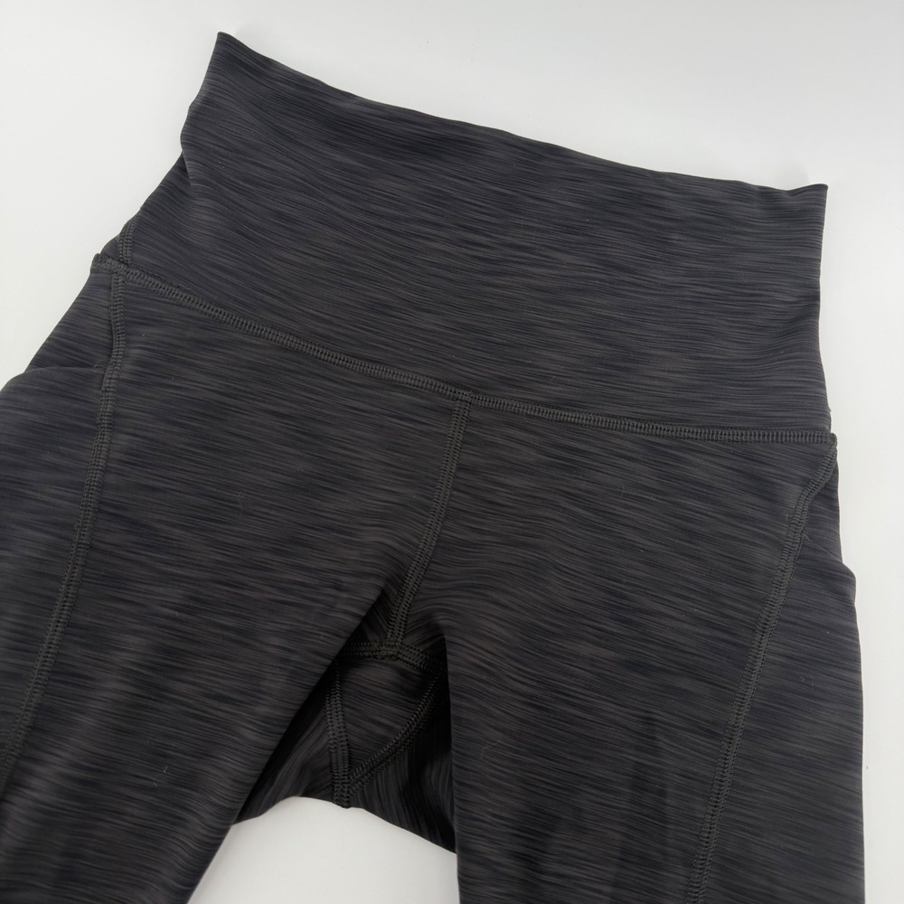 Lululemon Leggings Womens 4 Grey Space Dye Fast and Free High Rise Pockets 25in